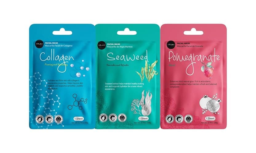 Celavi Essence Facial Sheet Face Mask Variety Set Classic Authentic Korean Moisturizing Skincare (12-Packs) thumbnail 8