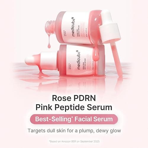 medicube PDRN Pink Peptide Serum, Pink glow serum, Peptide, Niacinamide, Hydrating & Moisturizing & Firming, Uneven Skin Tone, Korean Skincare | 1.01 fl.oz. (1.01 fl.oz., Rose PDRN (Vegan)) thumbnail 2