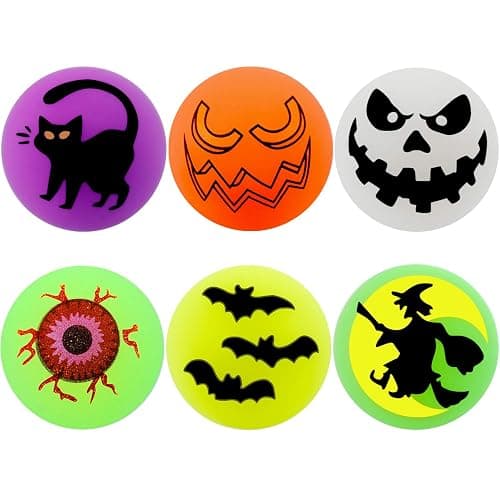 72 PCS Halloween Glow in The Dark Bouncing Balls, Party Favors Supplies | Halloween Theme Glowing Bouncy Balls, for Halloween Party Supplies, Party Favors, Trick or Treating Goodies thumbnail 5