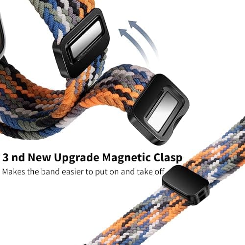 Qimela Sport Loop Compatible with Apple Watch Band 38mm 40mm 41mm 42mm 44mm 45mm 46mm 49mm for Women Men,Magnetic Strap Stretchy Braided Wristband for iWatch Series 11 10 9 8 7 6 5 4 SE Ultra 3 2 1 thumbnail 6