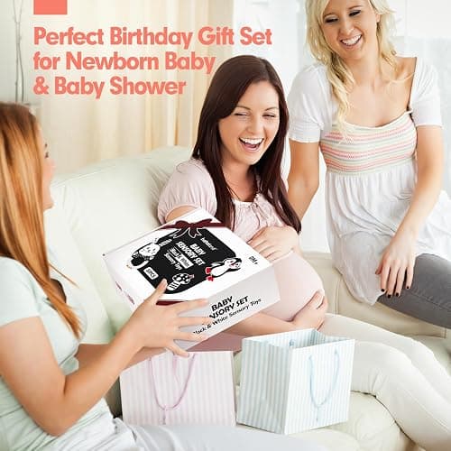 hahaland Juguetes Bebes 0-3 Meses - Blanco y Negro Sensorial Juguetes para Bebes 0 3 6 Meses, Tummy Time Juegos de Estimulación Regalos Bebe 0-6 Meses 30 Piezas Set thumbnail 9