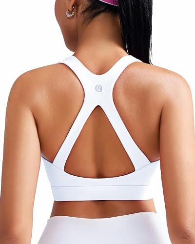 RUNNING GIRL Sports Bras for Women High Support Molded Cup High Impact Sports Bras with Sewn in Pads Racerback Running Bra - Image 1