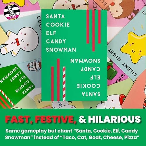 Santa Cookie Elf Candy Snowman Christmas Edition Holiday Card Game by Taco Cat Goat Cheese Pizza | Great for Stockings and White Elephant Gift | Fun for Kids, Teens, Adults, and Families | 2-8 Players thumbnail 5