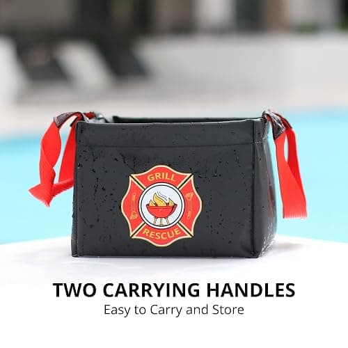 Grill Rescue Collapsible Bucket – Durable, Foldable Water Bucket for Grill Cleaning, Camping, and Outdoor Use (Dunk Tank) thumbnail 4