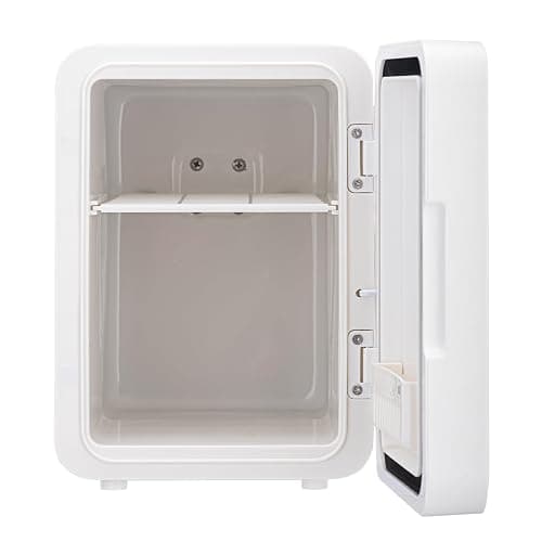 Iceblue 6L Mini Fridge with Mirror, Compact Small Fridge for Bedroom, Car, Office & Dorm, Mini skincare fridge with Dimmable LED Light Mirror for Beauty Essentials & Beverages (White) thumbnail 5