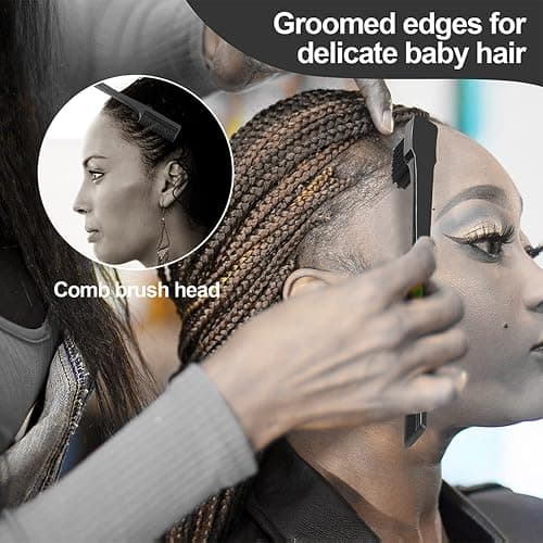 SWEET VIEW 3 Pcs Slick Back Hair Brush, Rat Tail Comb, Edge | Bristle Brush, Hair Accessories for Girls, Kids, Toddlers Sleek Ponytail/Bun, Edge Control and Smoothing Baby Hair & Flyaways thumbnail 6