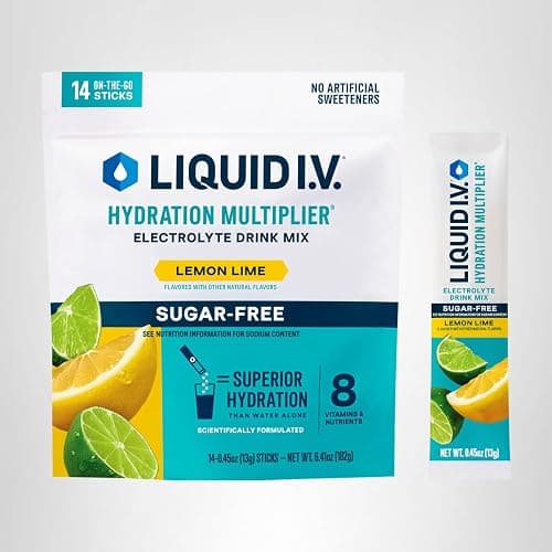 Liquid I.V.® Hydration Multiplier Sugar-Free - Lemon Lime (14 Servings) thumbnail 8