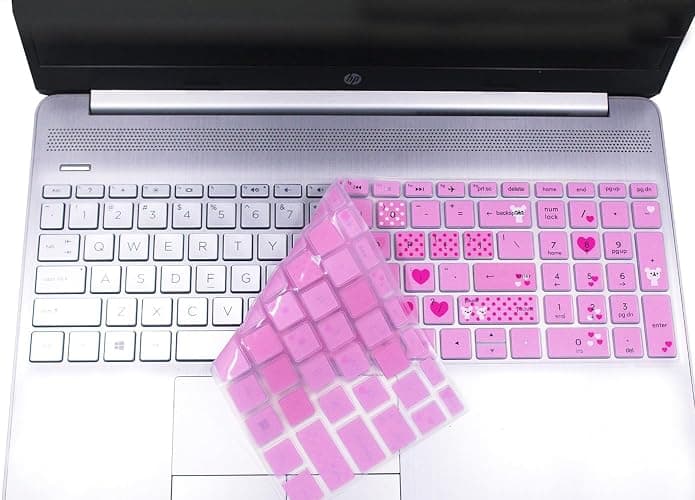 Keyboard Skin Compatible for HP 15.6" 15-dw/dy 15-ef/da/db 15-bs/bw 15t 15z 15t-dy200 15t-dw300/HP Envy x360 2-in-1 15.6''/HP Spectre x360 15t eb0043dx/HP Envy 17 17.3 17t 17M 17-by/bs/bw (Lovely) thumbnail 7