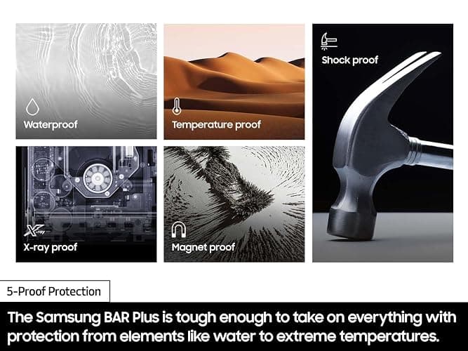 Samsung BAR Plus USB 3.2 Flash Drive, 512GB USB Standard Type-A, Speeds Up to 400MB/s, Portable Storage Memory Stick, Durable Thumb Drive Compatible with USB 3.0/2.0, MUF-512BE3/AM, Champagne Silver thumbnail 8