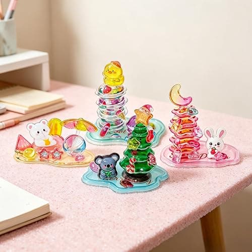 3D Fluffy Cartoon Resin Decorative Sticker Stackable Crystal Relief Stickers Homemade Paster Suitable for Party Birthday and Holiday Gifts Room Aesthetic Decoration and Daily DIY Creative Projects. thumbnail 2