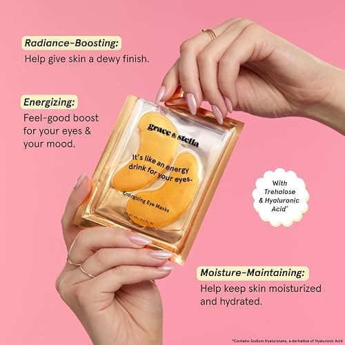 grace & stella Award Winning Eye Patches for Puffy Eyes | Birthday Gifts for Women - Under Eye Mask for Dark Circles & Undereye Bags - Gifts for Mom - Vegan Self Care (24 Pairs, Gold) thumbnail 3