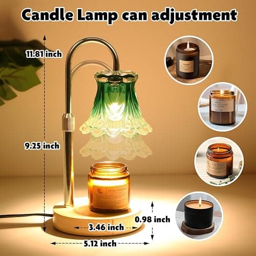 GEEZO Fragrance Candle Warmer Lamp，Electric Candle Warmer with Timer & Dimmer，Mom Christmas Birthday Gifts for Women, House Warming Gifts New Home Bedroom Decor thumbnail 2