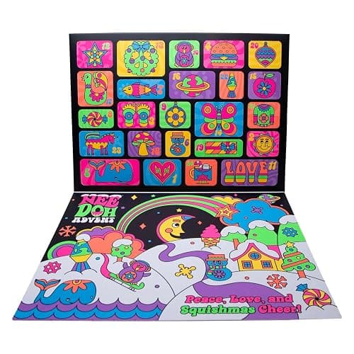 Schylling NeeDoh Advent Calendar - 24 Days of Sensory Surprises - Squishy Toys with Fun Shapes and Textures - Ages 3 and Up - Color May Vary; 24 NeeDoh Toys in One Calendar thumbnail 2