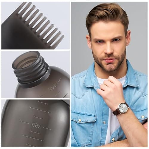 Pimoys Root Comb Applicator Bottle and Continuous Hair Spray Bottle, Hair Oil Applicator Hair Water Mister Oiling Applicator for Dye Hairstyling thumbnail 5