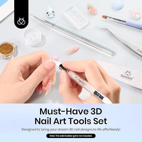 Gel Nail Art With Crome  thumbnail 2