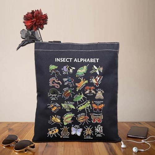 BDPWSS Insect Alphabet Tote Bag - Bug & Beetle Lover Gift - Entomology & Nature Lover thumbnail 5