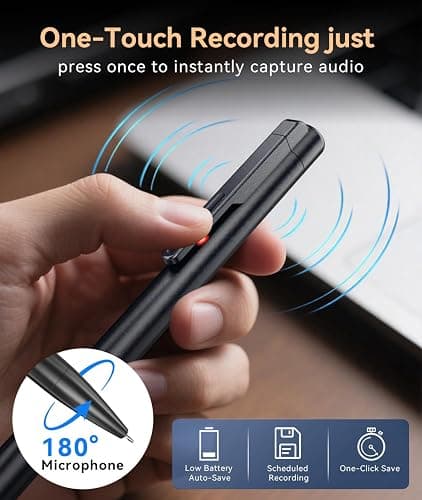 64GB(4400H)Digital Voice Recorder with Playback,24H Battery Voice Activated Recorder with Noise Reduction,Type-C Audio Recorder with 10X Speed Transfer,Recording Devices for Lecture,Meeting,Interview thumbnail 7