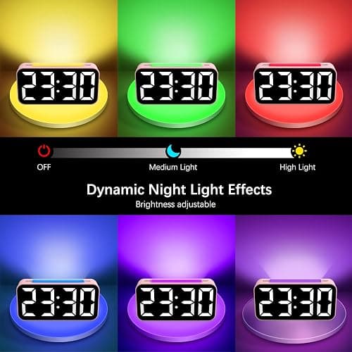 Topski Loud Alarm Clocks for Bedrooms Heavy Sleepers, Digital Clock with Night Light, Large Display, Dual Alarm, Snooze, Dimmable Bedside Alarm Clock for Kids Teens Boys Girls thumbnail 3