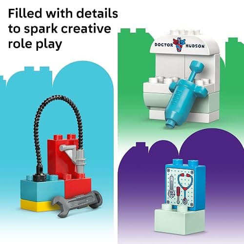 LEGO DUPLO Disney and Pixar Cars McQueen’s Visit to Doc’s Garage - Lightning McQueen Cars Toy for Preschool Boys and Girls 2+ - Pretend Play and Sensory Toddler Toy - Gift Idea for Birthdays - 10456 thumbnail 5