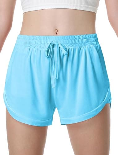 EXARUS Girls Athletic Shorts Sport Workout Track Cheer Youth Running Gym Active 2 in 1 Dolphin for Kids Tween 6-14Y thumbnail 2