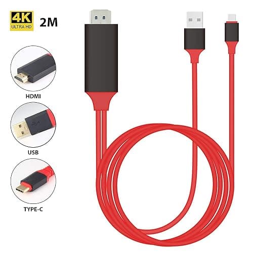 PRO USB-C HDMI Compatible with DJI Osmo Action at 4k with Power Port, 6ft Cable at Full 2160p@60Hz, 6Ft/2M Cable [RED/Thunderbolt 3 Compatible] thumbnail 6