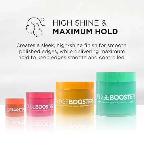 Style Factor Edge Booster Extra Strength & Moisture Rich Pomade | Strong Hold Edge Control Gel for Thick & Coarse Hair | High Shine, Non-Greasy Styling | Pink Beryl, 3.38 oz thumbnail 3