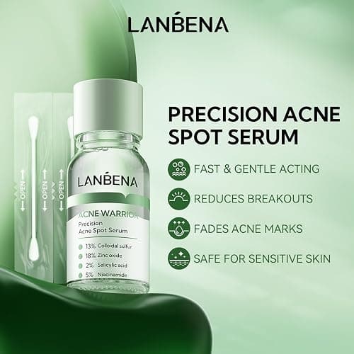 LANBENA Precision Acne Spot Serum, Acne Drying Lotion, Overnight Acne Treatment For Face, Dry Out Pimples, Blemishes, Zits And Clean Pores, 0.42 Fl Oz thumbnail 2