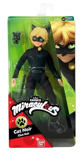 Miraculous Cat Noir Action Doll, 11 inches , Black - Image 1