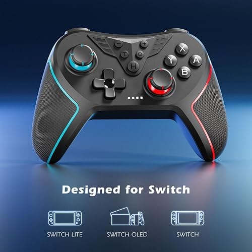 LATEC Controller for Switch, Wireless Controller for Switch OLED/Switch Lite with Hall Joystick, Programmable Buttons, 6-Axis Gyro, Double Shock and Turbo Function thumbnail 2