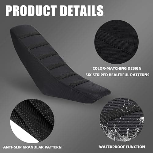 BAOUFF Seat Cover for Tutti,Waterproof Non-Slip Cushion Cover for Tuttio Electric Dirt Bike Soleil 01 and Ebike ICT-Black thumbnail 4
