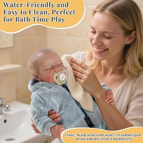BABESIDE Lifelike Reborn Baby Dolls Silicone Full Body Boys - 17-Inch Real Baby Feeling Realistic-Newborn Baby Doll Full Body Vinyl Real Life Baby Dolls with Toy & Gift Box for Kids thumbnail 5