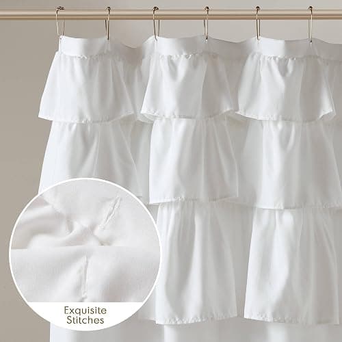  White Shower Curtain thumbnail 6