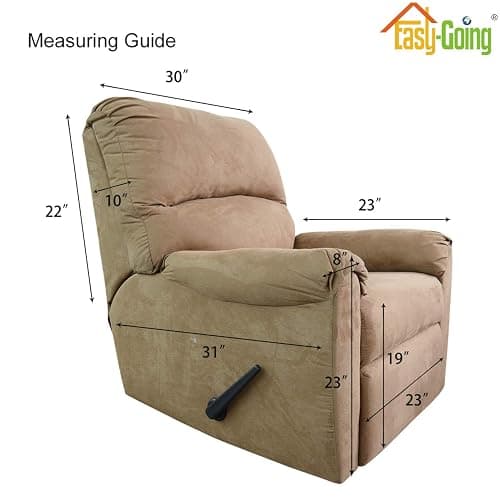 Easy-Going Recliner Stretch Sofa Slipcover Sofa Cover 4-Pieces Furniture Protector Couch Soft with Elastic Bottom Spandex Jacquard Fabric Small Checks(Recliner,Navy) Large thumbnail 2
