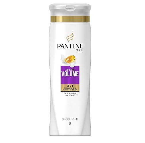 Pantene Pro-V 2 in 1 Shampoo & Conditioner, Sheer Volume with Collagen, 12.6 Ounce - Image 1