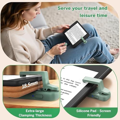 Page Turner Ring for Kindle,Remote Control for iPhone iPad Android Tablets E-Readers,Clicker Page Turner for Kindle Accessories for Camera Video Record&Shutter Selfie (Green) thumbnail 4