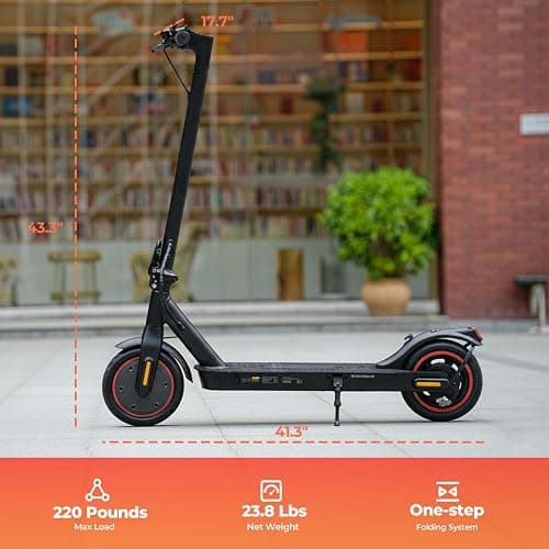 Fcgeoi Electric Scooter, 1000W/500W Peak Powerful Motor, 28/21 Miles Range, 25/21/18 MPH Speed, 10" /8.5" Tire, Foldable Lightweight, App Control EScooter, Commuting Electric Scooter for Adults thumbnail 9