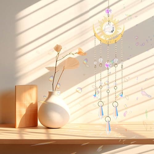Crystal Suncatcher, Suncatchers for Windows Hanging Indoor Outdoor Prism Rainbow Maker Home Garden Decor for Thanks Giving Valentines's and Mother's Day thumbnail 4