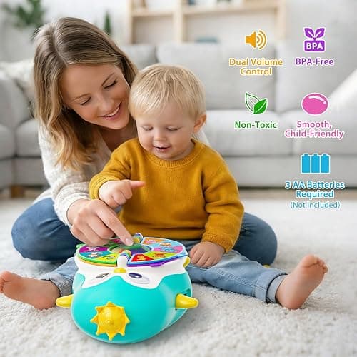 Interactive Penguin Toys for 1 Year Old Boy, 6-in-1 Musical Learning Toys for 1, 2 Year Old Boy Girl Gifts with Lights & 50+ Sounds, 1st Birthday Educational Gifts for 1-2 Year Old Toddler, Blue thumbnail 5