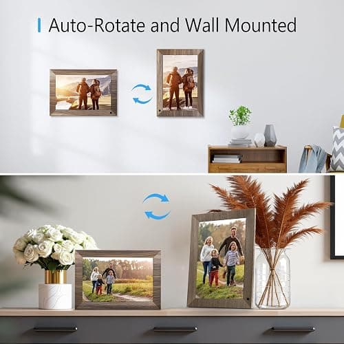 Canupdog 10.1 WiFi Digital Picture Frame, IPS Touch Screen Smart Cloud Digital Photo Frame with 16GB Storage, Wall Mountable, Auto-Rotate, Share Photos From Anywhere Via App, Email thumbnail 4