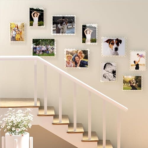 11X14 Acrylic Picture Frame for Wall, Frameless Clear Photo Frame with Scalloped Edge, No Drill Floating Frame for Diploma Certificate Degree Document & Poster/Painting/Artworks Display (1 Pack, Scalloped edge) thumbnail 7