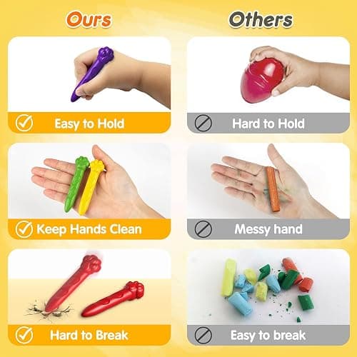 Mocoosy 18 Colors Jumbo Crayons for Toddlers 1-3, Mess-Free Washable Crayon with Coloring Book Set for Kids Ages 4-8, Non Toxic Crayons Kit Art Supplies Coloring Gift Travel Road Trip Activities thumbnail 6