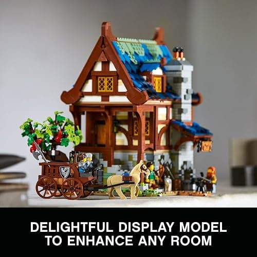 LEGO Ideas Medieval Blacksmith 21325 Building Set, Model Kit for Adults to Build, Collectible Display House with Workshop, Home Décor Gift Idea thumbnail 4