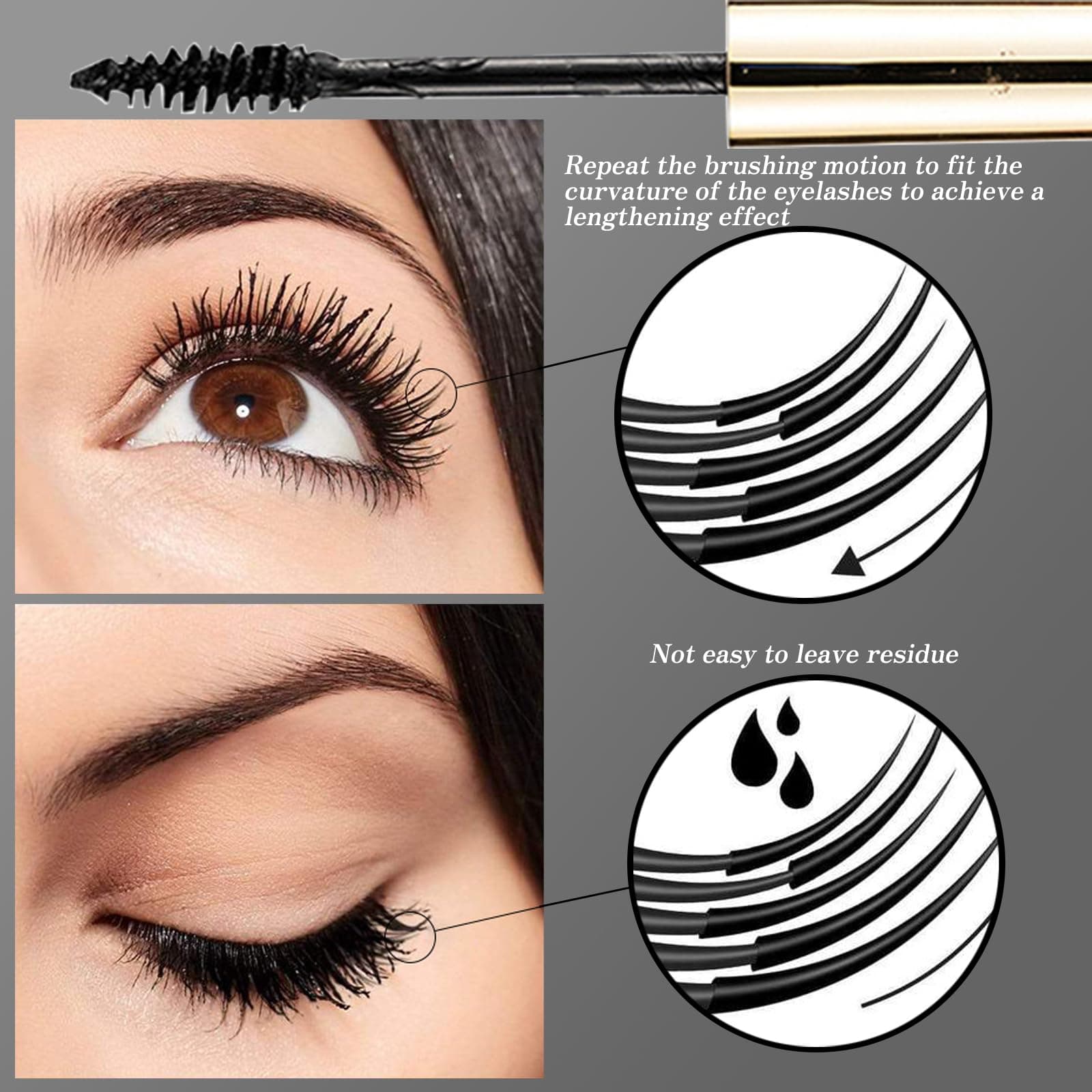 12 Colors Colorful Mascara Set, Blue White Black Rainbow Colourful Long Lasting Wipe Resistant Waterproof Colored 3D Fiber Eyelashes Mascara Volume Eyelashes thumbnail 7