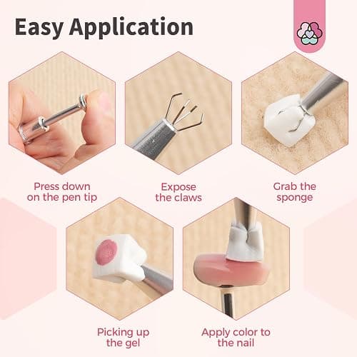 SAVILAND 100PCS Nail Sponges for Ombre: Nail Art Sponges with Storage Box Grabbing Pen Ombre Nail Sponge Gradient Nail Tools Aura Nails Ombre Nail Brush Accessories Supplies Home DIY Nail Art Salon thumbnail 6