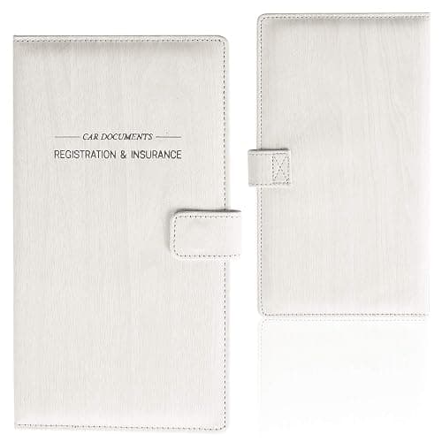 GNEGNI Car Registration and Insurance Holder, Premium PU Leather, 7-Pocket Vehicle Glove Box Car Organizer with Magnetic Closure for Driver License, Cards, 5.12" x 9.25 - Image 1