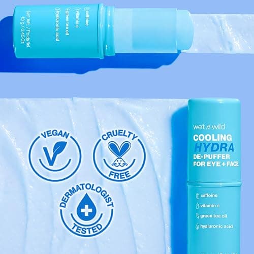 wet n wild Cooling Hydra De-Puffer, Soothing Face Makeup Primer Stick with Vitamin E & Caffeine, Instant Skin Refreshments for All Skin Types and Complexions, Vegan & Cruelty-Free thumbnail 5