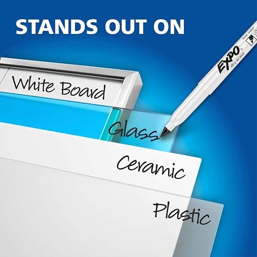 EXPO Dry Erase Markers, Low Odor Ink, Assorted Colors, Ultra Fine Tip, 8 Count - Whiteboard, Calendar, Organization, School Supplies thumbnail 7