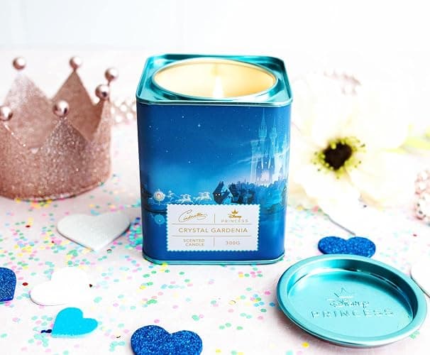 Disney Princess Home Collection Cinderella 11-Ounce Scented Tea Tin Candle with Crystal Gardenia Fragrance | 28-Hour Burn Time | Home Decor Housewarming Essentials, Cute Gifts and Collectibles thumbnail 5