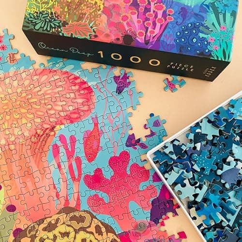 Elena Essex Puzzles for Adults 1000 Pieces - Ocean Deep | Jigsaw Puzzles 1000 Pieces for Adults | Colorful Cool Whale Shark Coral Reef Puzzle | jigsaws Size 20 x 28 inches thumbnail 7