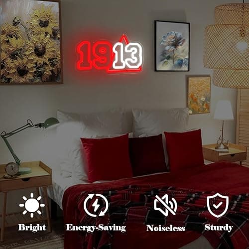 Vveikea 1913 Sorority Neon Sign Dimmable Sorority Neon Lights for Wall Decor Sorority LED Sign 1913 Light Up Sign for Party Sorority Gifts for Women Ladies Sisters thumbnail 5